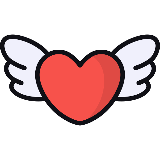 Heart wings Generic color lineal-color icon