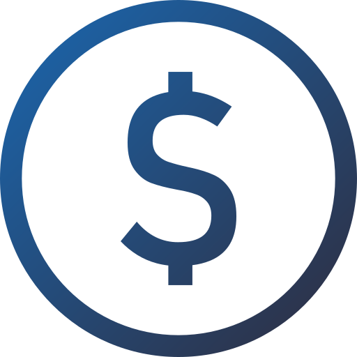 Dollar Coin Generic gradient outline icon
