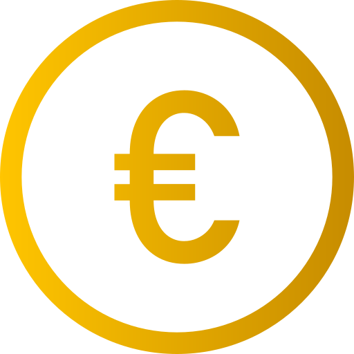 euro Generic gradient outline icon