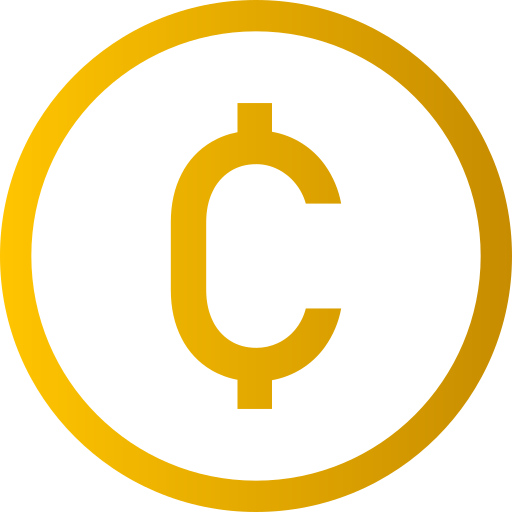 cedi-zeichen Generic gradient outline icon