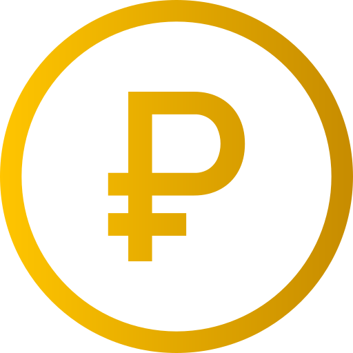 segno di rublo Generic gradient outline icona