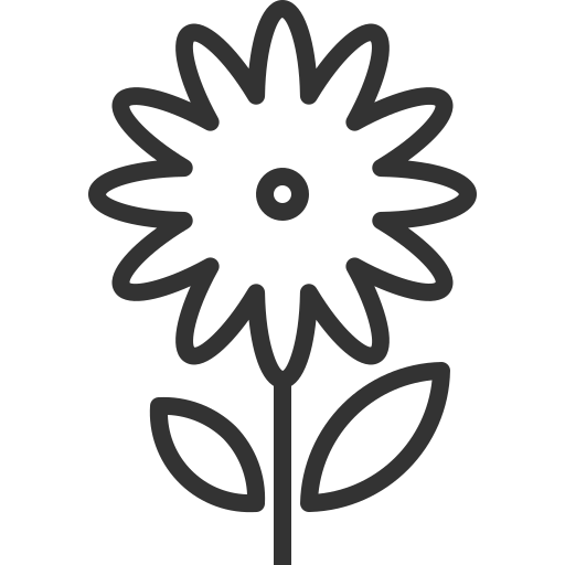 fleur Generic black outline Icône