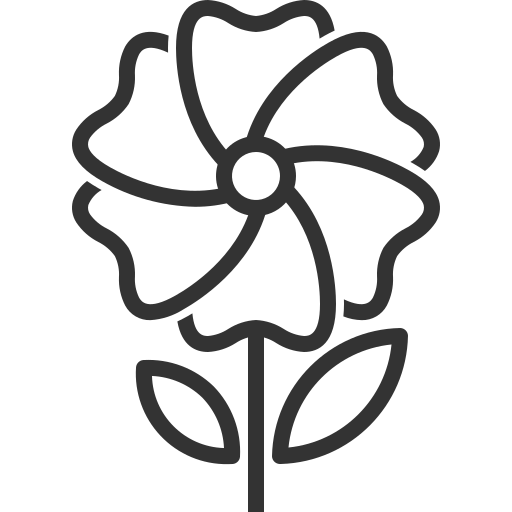 bloem Generic black outline icoon
