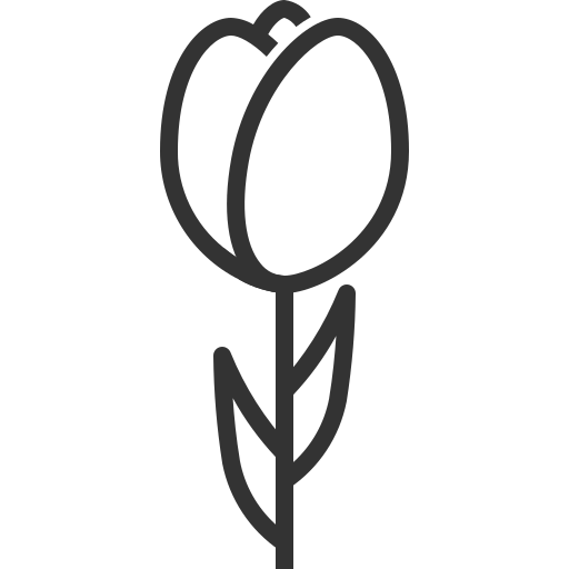 Tulip Generic black outline icon
