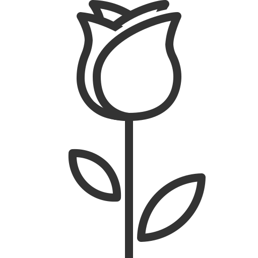 rosa Generic black outline icono