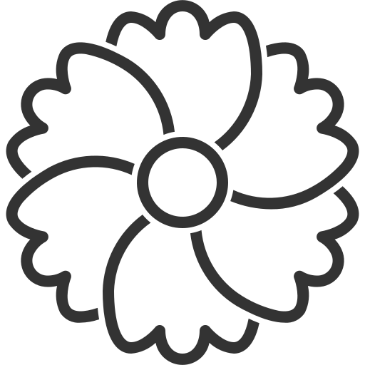 Flower Generic black outline icon