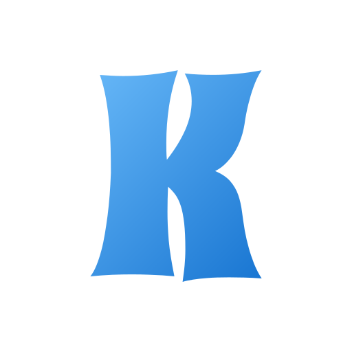 litera k Generic gradient fill ikona