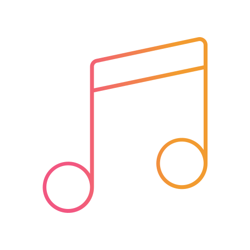 nota musicale Generic gradient outline icona