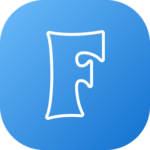 buchstabe f Generic gradient fill icon