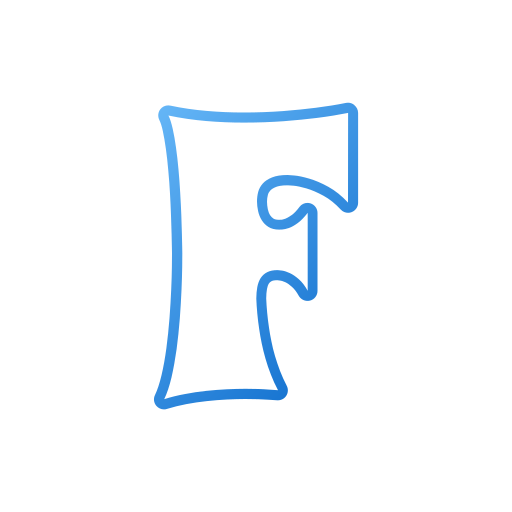 litera f Generic gradient outline ikona