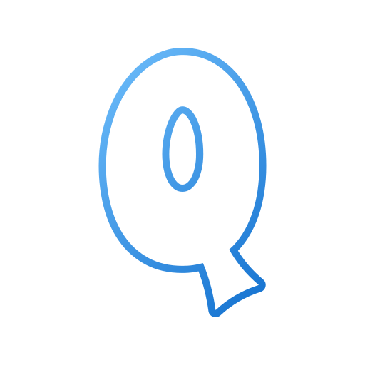 文字q Generic gradient outline icon