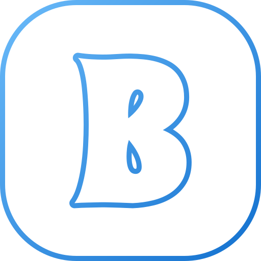 Буква Б Generic gradient outline иконка