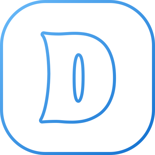 buchstabe d. Generic gradient outline icon
