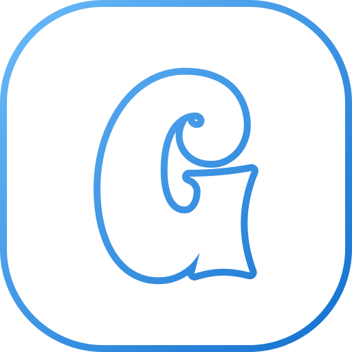 brief g Generic gradient outline icoon