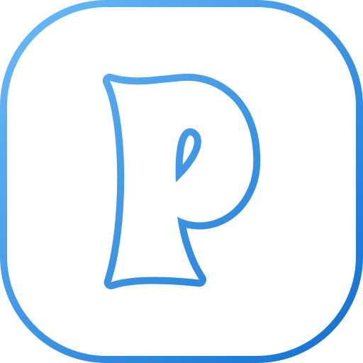 buchstabe p. Generic gradient outline icon