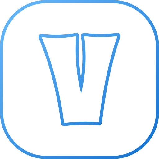 buchstabe v. Generic gradient outline icon