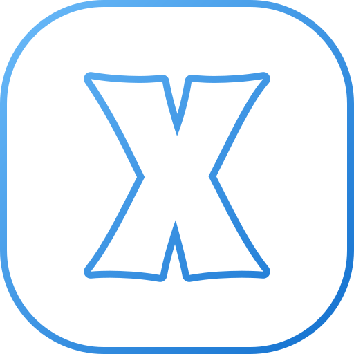 lettre x Generic gradient outline Icône