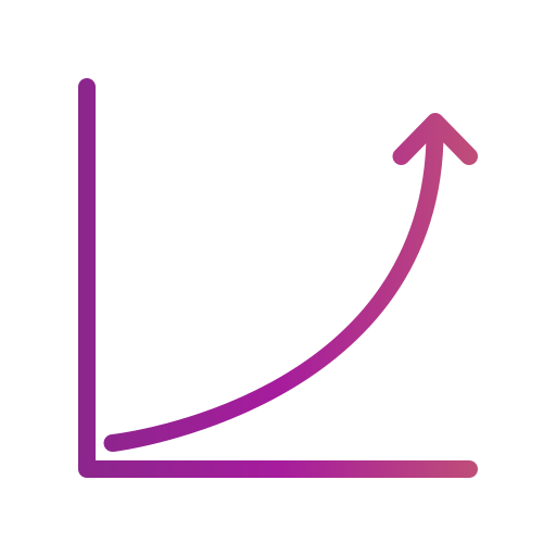 gráfico de linha Generic gradient outline Ícone