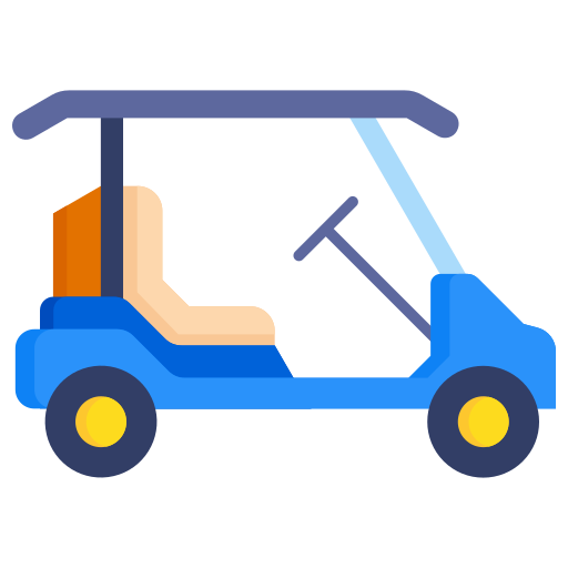 wózek golfowy Generic color fill ikona