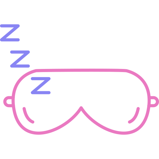 máscara de dormir Generic color outline Ícone