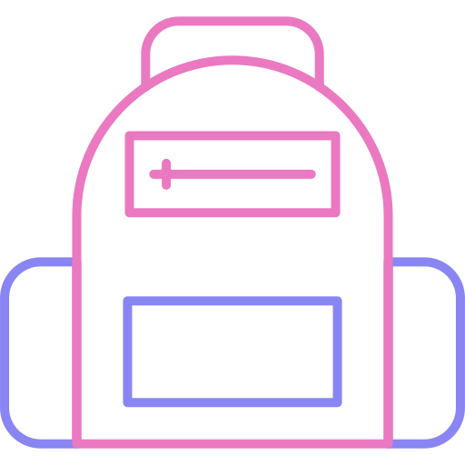 bolsa para la escuela Generic color outline icono