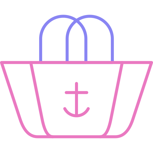 borsa da spiaggia Generic color outline icona