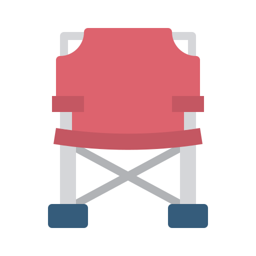 Camping chair Generic color fill icon