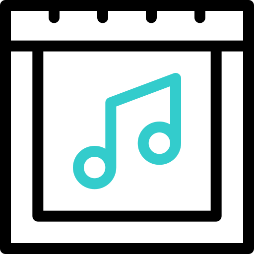 muziek Basic Accent Outline icoon