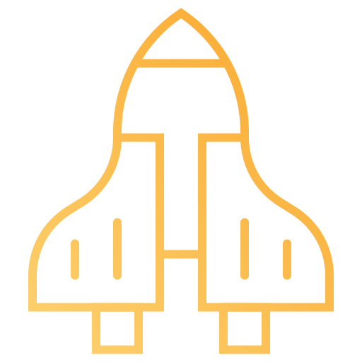 Космическая ракета Generic gradient outline иконка