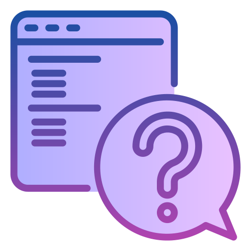 Question Generic gradient lineal-color icon