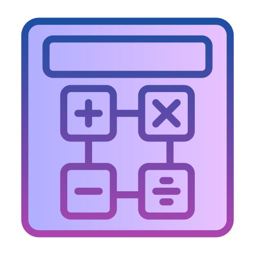 kalkulator Generic gradient lineal-color ikona