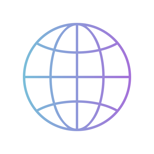 World Generic gradient outline icon