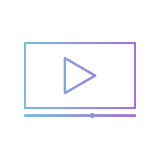 videoplayer Generic gradient outline icon