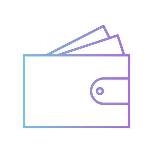 Бумажник Generic gradient outline иконка