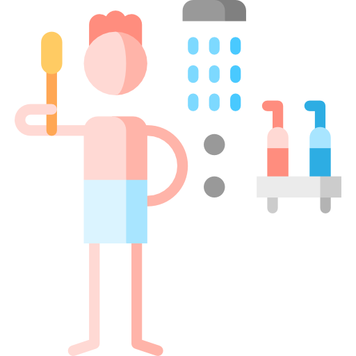 Shower Puppet Characters Flat icon