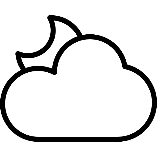 noche nublada xnimrodx Lineal icono
