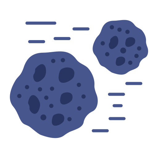 Астероиды Generic color fill иконка