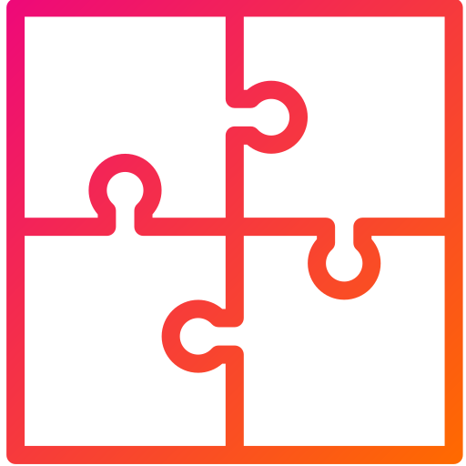 puzzle Generic gradient outline icona