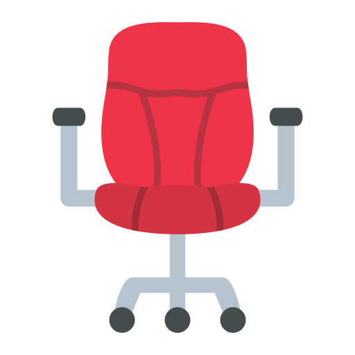 chaise de bureau Generic color fill Icône