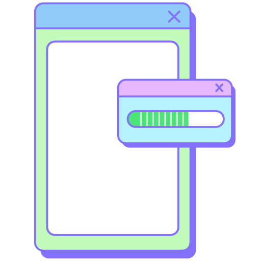 finestra del computer Generic color lineal-color icona