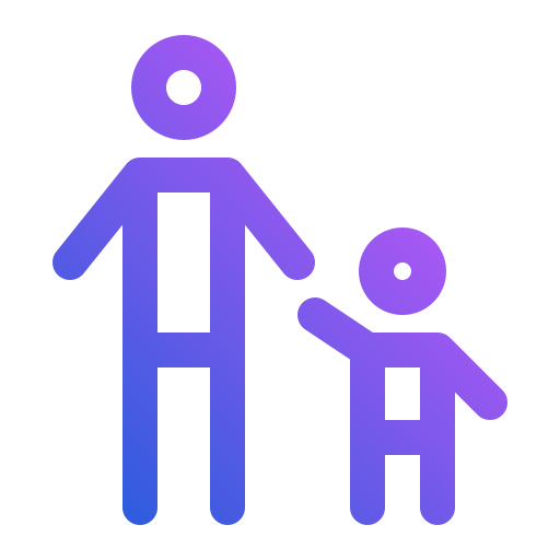 ojciec i syn Generic gradient outline ikona