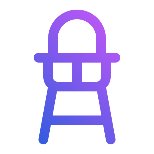 hoge stoel Generic gradient outline icoon