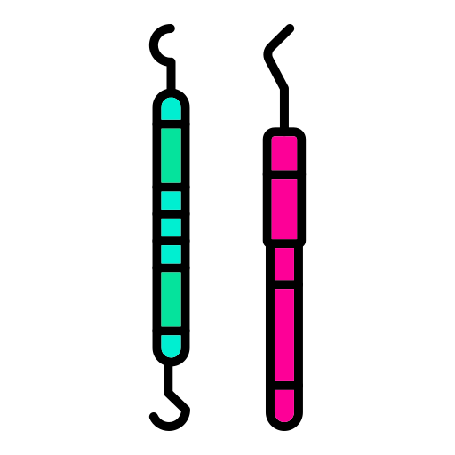 치과 용 프로브 Generic color lineal-color icon