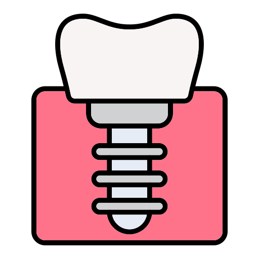Зубной имплантат Generic color lineal-color иконка