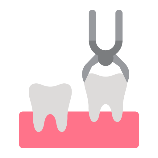 Tooth extraction Generic color fill icon