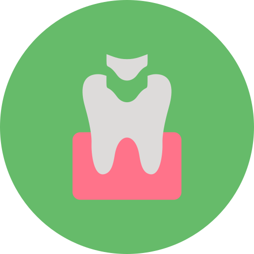 Dental filling Generic color fill icon