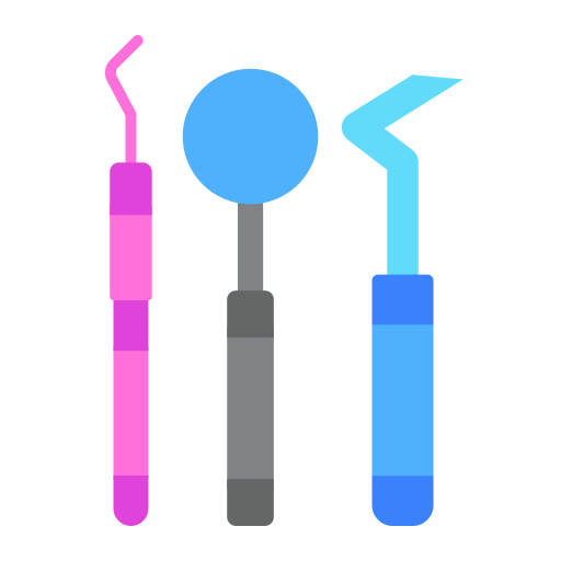 Инструменты стоматолога Generic color fill иконка