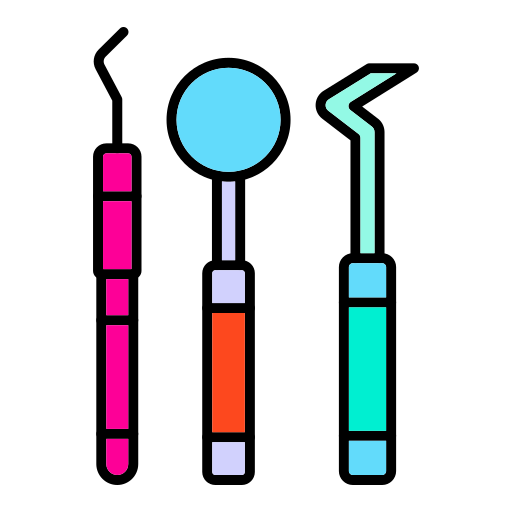 Инструменты стоматолога Generic color lineal-color иконка