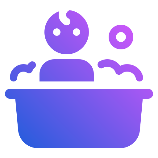Baby bathtub Generic gradient fill icon