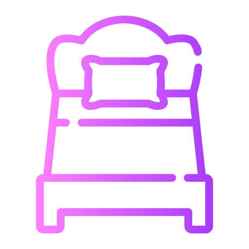 pojedyncze łóżko Generic gradient outline ikona